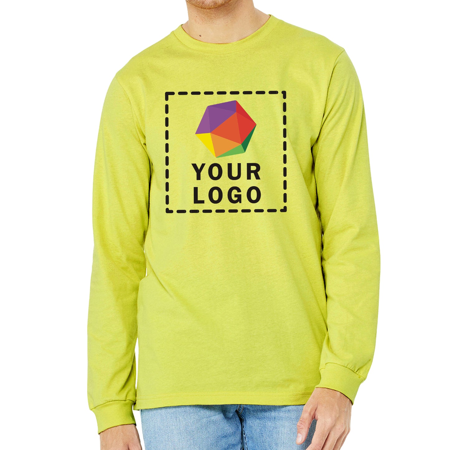 Bella + Canvas Custom Printed Unisex Jersey Long-Sleeve T-Shirt - 3501